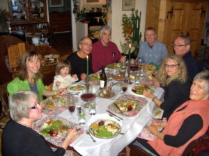 Family gathered around